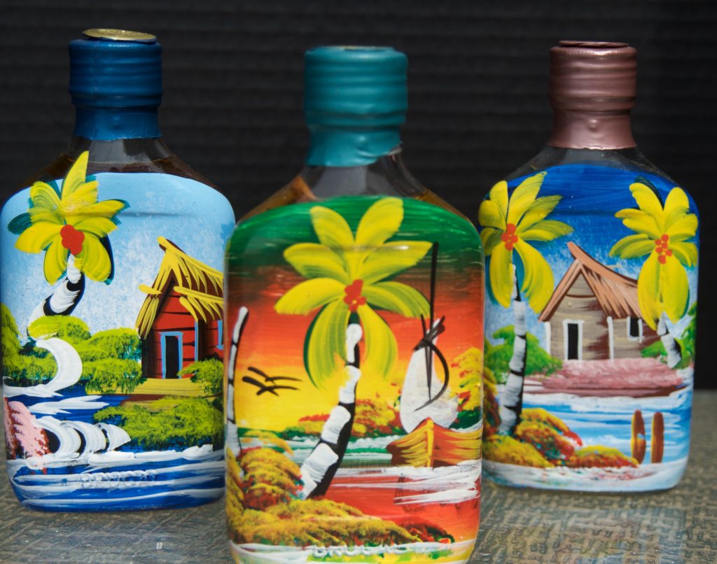 Pirate Rum Painted Bottles